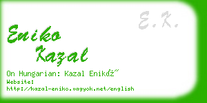 eniko kazal business card